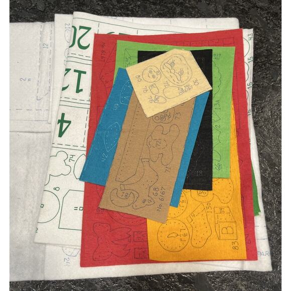 Vtg Christmas Col Jeweled Felt Advent Calendar Kit Paragon 6167 Trimming Tree - Picture 7 of 7